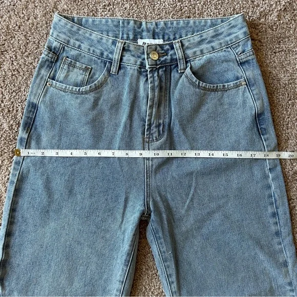 Princess Polly PP DNM Kalinda Light Wash Denim Blue Jeans Size 4 - Picture 10 of 13